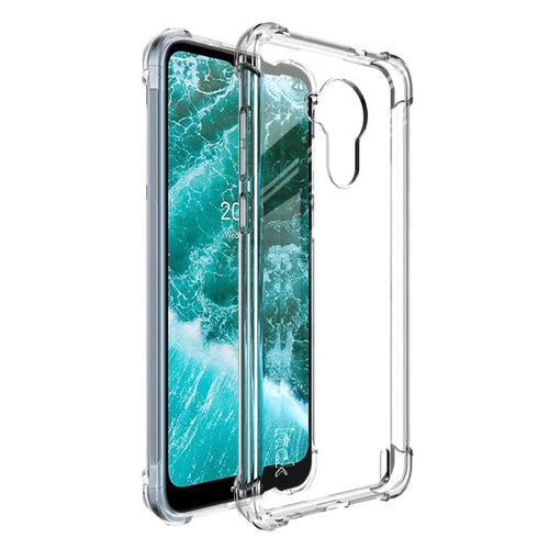 IMAK Transparent Shock-Absorption Flexible TPU Phone Cover with Screen Protector for Nokia C30 - Transparent - 1