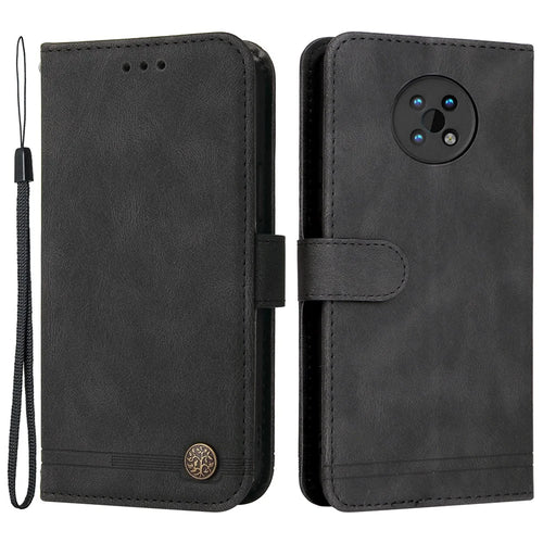 For Nokia G50 Leather Wallet Cases Skin Touch Phone Cover Stand with Strap - Black - 1