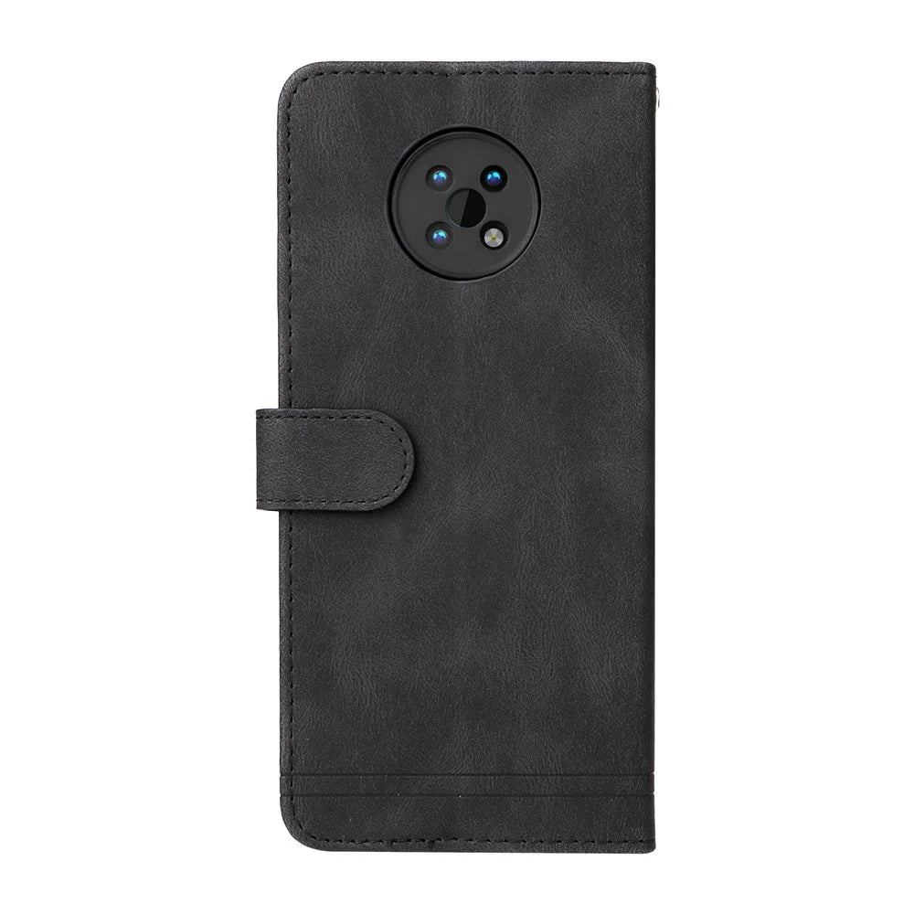 For Nokia G50 Leather Wallet Cases Skin Touch Phone Cover Stand with Strap - Black - 3