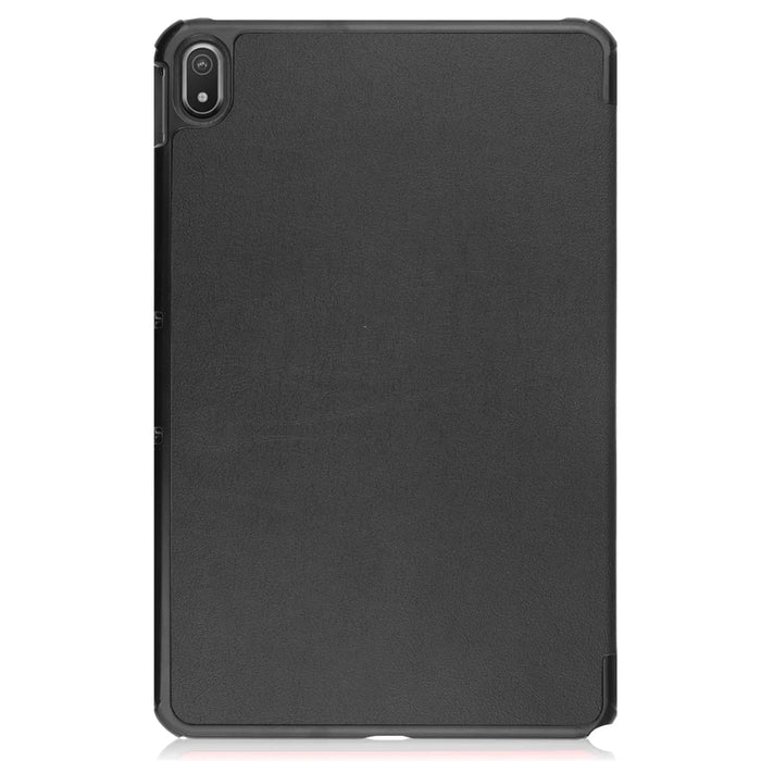 Protective Case for Nokia T20 Trifold Stand PU Leather + PC Tablet Cover Shell with Auto Wake / Sleep - Black - 3
