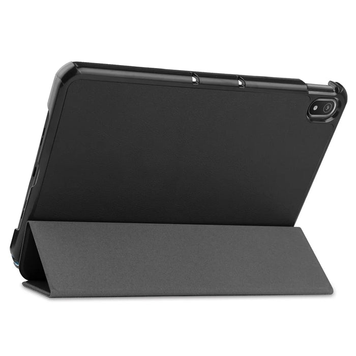 Protective Case for Nokia T20 Trifold Stand PU Leather + PC Tablet Cover Shell with Auto Wake / Sleep - Black - 6