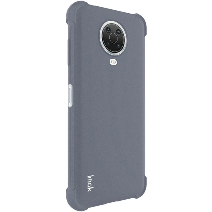 IMAK Matte Soft TPU Four-Corner Airbags Full Body Protective Cover with Screen Protector for Nokia G20 / G10 - Matte Grey - 3