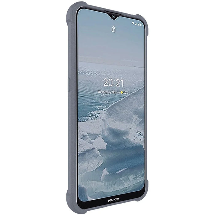 IMAK Matte Soft TPU Four-Corner Airbags Full Body Protective Cover with Screen Protector for Nokia G20 / G10 - Matte Grey - 4