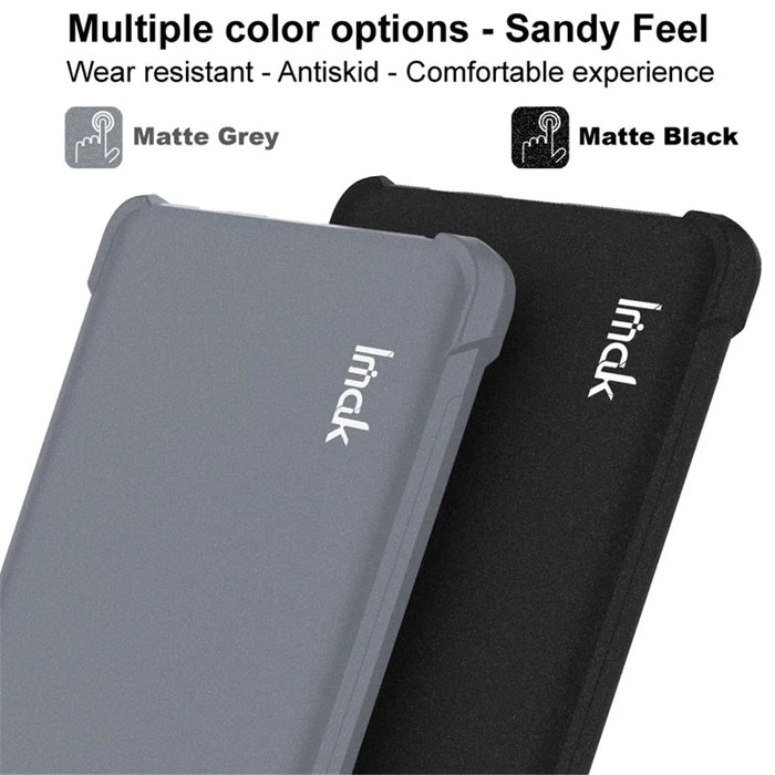 IMAK Matte Soft TPU Four-Corner Airbags Full Body Protective Cover with Screen Protector for Nokia G20 / G10 - Matte Grey - 6