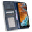 Mosaic Border Pattern Splicing Wallet Stand Auto Closing Magnetic Leather Phone Cover Case for Nokia G300 - Blue - 5