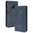 Mosaic Border Pattern Splicing Wallet Stand Auto Closing Magnetic Leather Phone Cover Case for Nokia G300 - Blue - 7