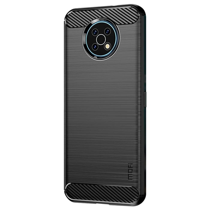 MOFI Carbon Fiber Texture Well-protected Brushed Soft TPU Phone Case Cover for Nokia G50 - Black - 2