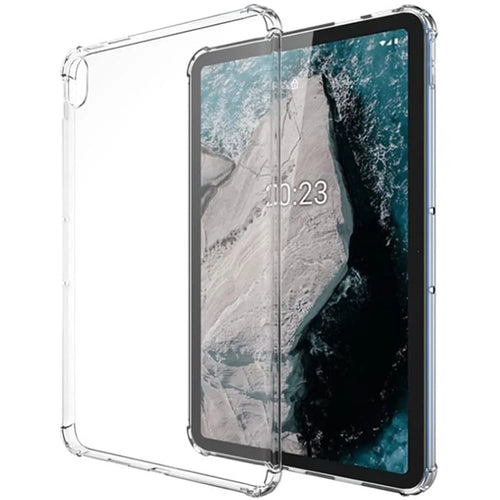 For Nokia T20 Flexible TPU Clear Case Reinforced Shock-Absorbing Corners Shockproof Tablet Cover - 1