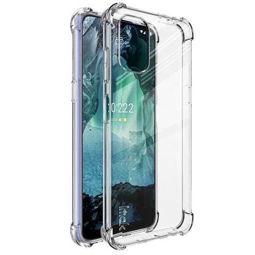 IMAK Airbag Drop-proof Case for Nokia G11/G21, Anti-scratch Wear-resistant Transparent Soft TPU Phone Cover with Screen Film - Transparent - 1