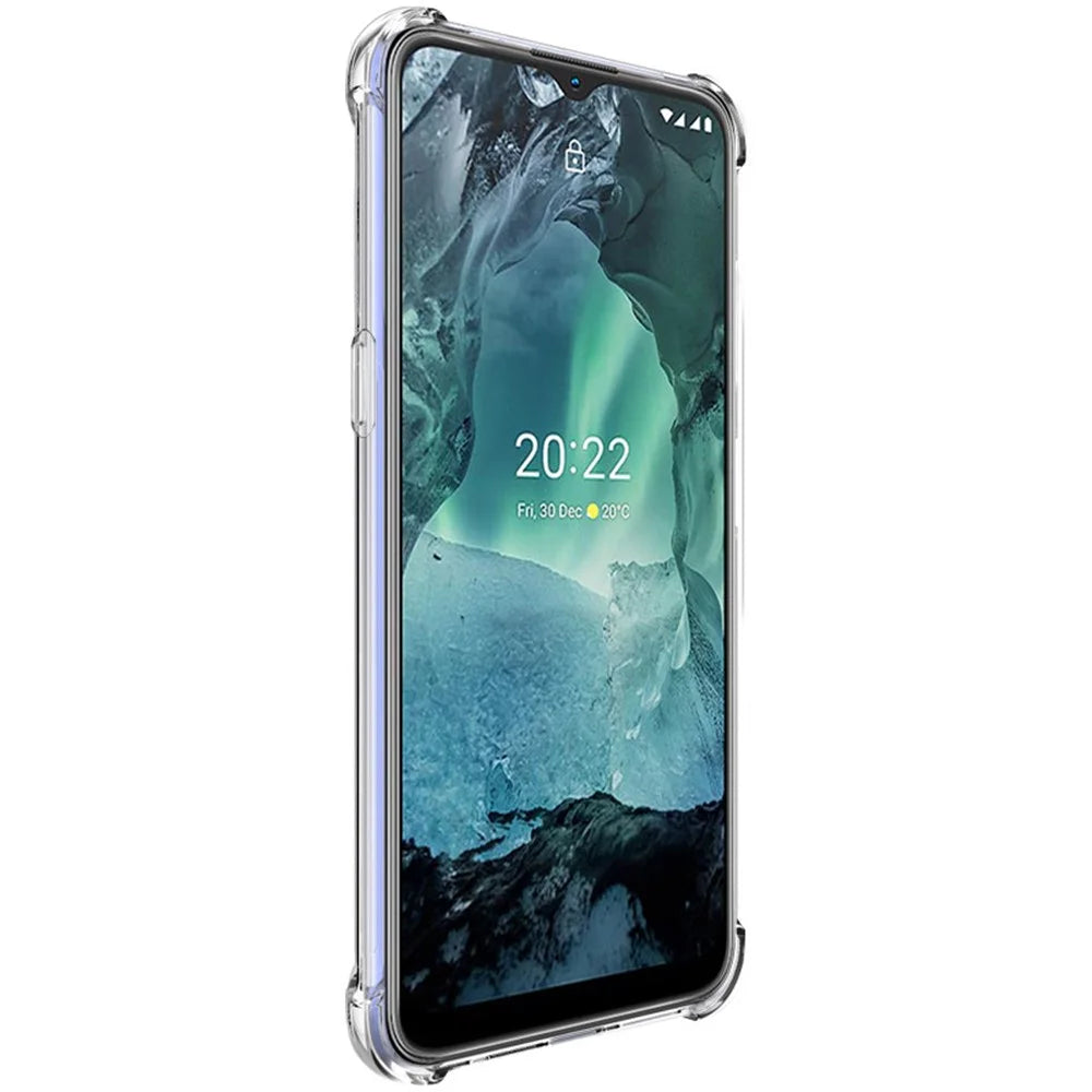 IMAK Airbag Drop-proof Case for Nokia G11/G21, Anti-scratch Wear-resistant Transparent Soft TPU Phone Cover with Screen Film - Transparent - 3