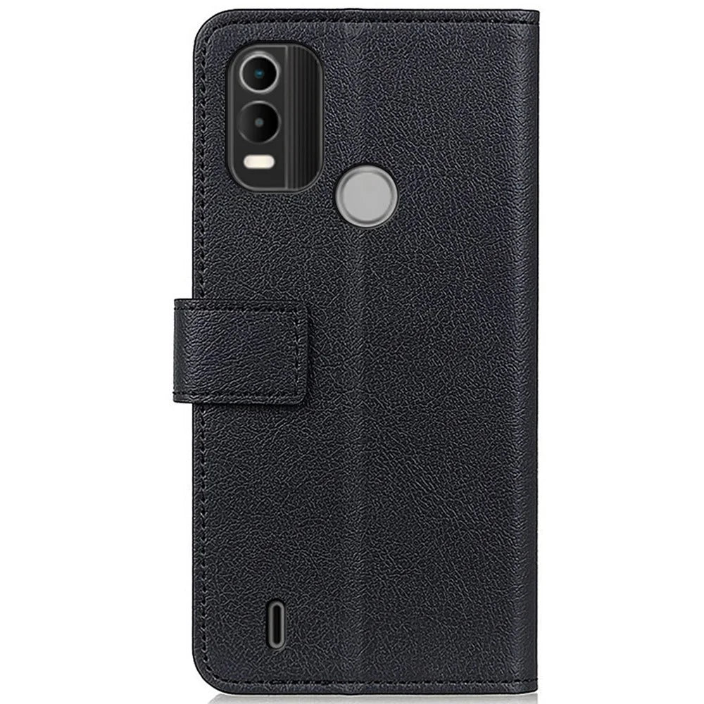 For Nokia C21 Plus Anti-fall Full Coverage Phone Cover Magnetic Closing PU Leather Stand Shockproof Soft Shell with Card Slots Mobile Phone Case - Black - 7