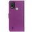 For Nokia C21 Plus Litchi Texture Wallet Case PU Leather Stand Magnetic Drop Protection Shockproof Cover - Purple - 7