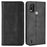 For Nokia C21 Plus Retro Surface Anti-Scratch Wallet Leather Phone Case Mobile Phone Protector with Stand - Black - 1