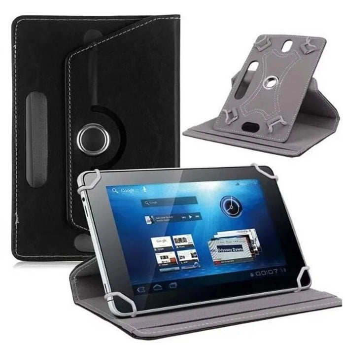 For 10 inch Tablet Protective Cover Universal 360-degree Rotary Stand Leather Tablet Case, Size: 26.5 x 17.5 x 1.2cm - Black - 1