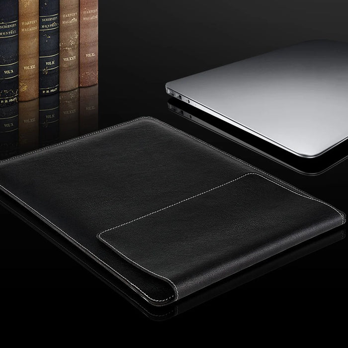 PU Leather Sleeve Pouch Case with Mouse Pad for MacBook Pro 15-inch (2016) - Black - 2