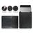 PU Leather Sleeve Pouch Case with Mouse Pad for MacBook Pro 15-inch (2016) - Black - 3