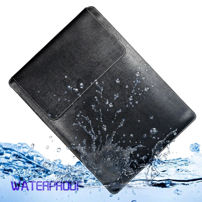 PU Leather Sleeve Pouch Case with Mouse Pad for MacBook Pro 15-inch (2016) - Black - 5