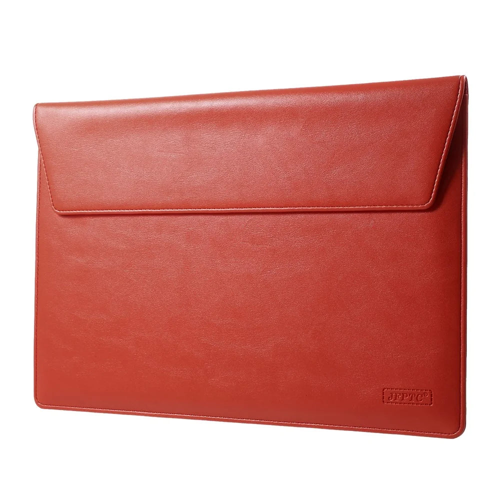 Elegant Series Universal Leather Laptop Sleeve Bag for MacBook 12-inch, Size: 31x22cm - Red - 1