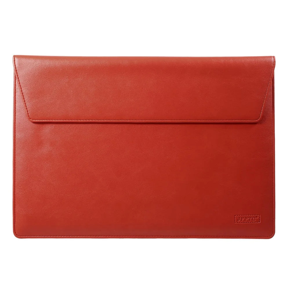 Elegant Series Universal Leather Laptop Sleeve Bag for MacBook 12-inch, Size: 31x22cm - Red - 2