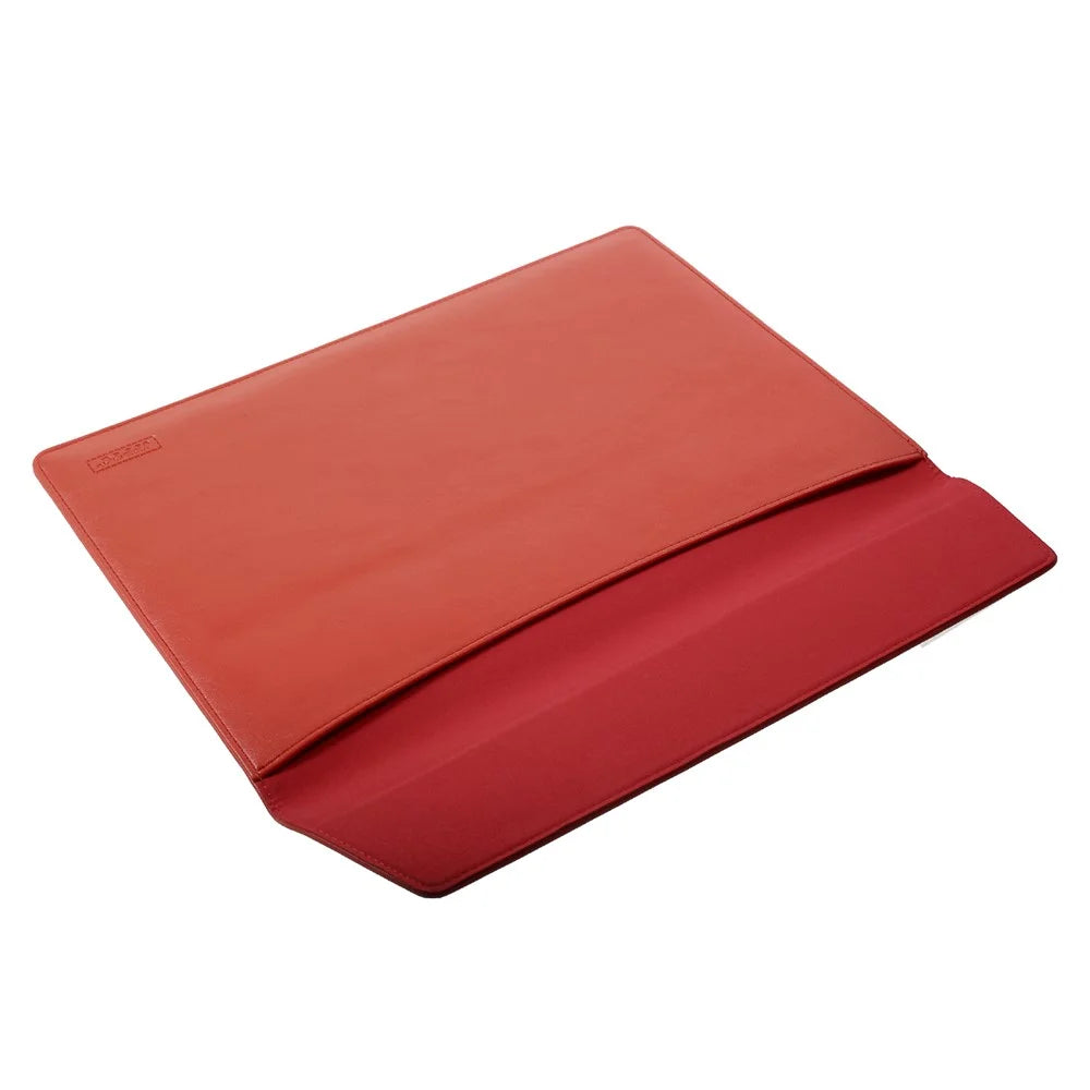 Elegant Series Universal Leather Laptop Sleeve Bag for MacBook 12-inch, Size: 31x22cm - Red - 6