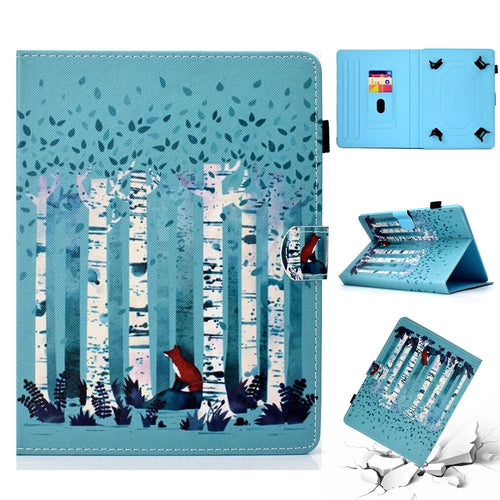Patterned Universal 7-inch Tablet PU Leather Case for Huawei MediaPad T2 7.0 / Galaxy Tab 3 7.0 etc - Forest - 1