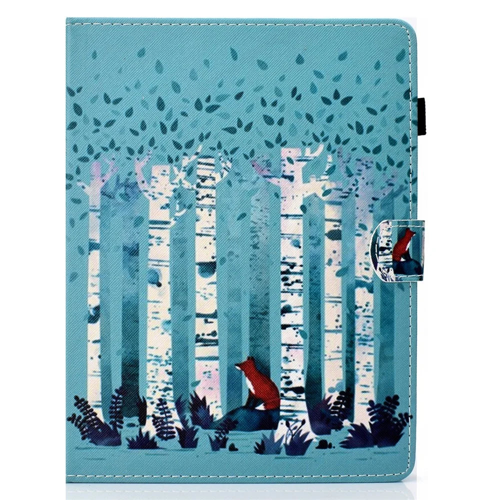 Patterned Universal 7-inch Tablet PU Leather Case for Huawei MediaPad T2 7.0 / Galaxy Tab 3 7.0 etc - Forest - 2