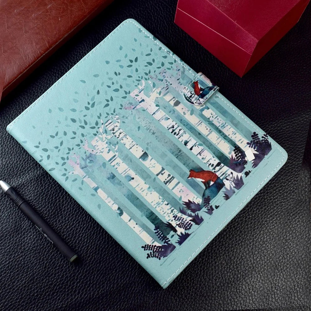 Patterned Universal 7-inch Tablet PU Leather Case for Huawei MediaPad T2 7.0 / Galaxy Tab 3 7.0 etc - Forest - 5