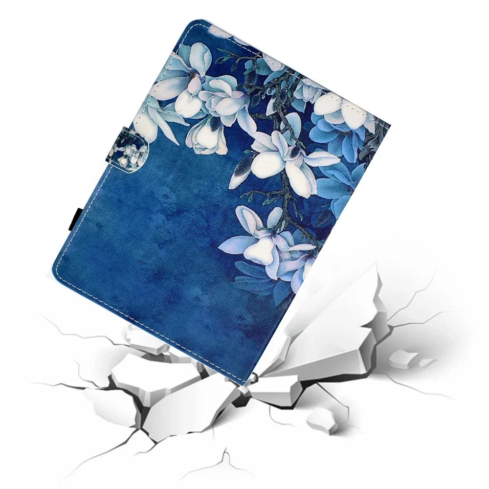 Patterned 10-inch Tablet Universal PU Leather Stand Case for iPad 9.7 (2018) / Lenovo Tab 4 10 Plus etc - Flower Style 1 - 5