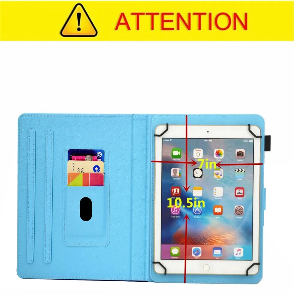 Patterned 10-inch Tablet Universal PU Leather Stand Case for iPad 9.7 (2018) / Lenovo Tab 4 10 Plus etc - Flower Style 1 - 7