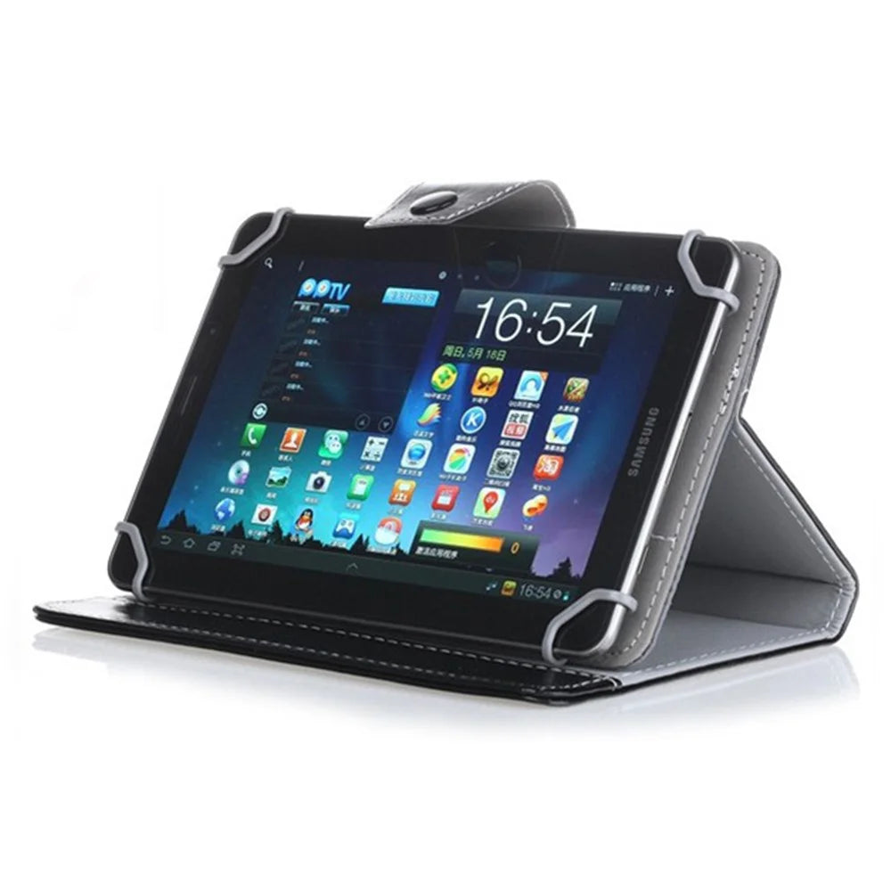 Universal PU Leather Stand Tablet Protective Case for 8-inch Tablets, Size: Length: 215mm, Width: 146-169mm - Black - 2