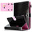 Flash Powder Tablet Case Decorated with Stitching Line Universal Leather Stand Case with Card Slots for Tablets within 10-inch - Black - 1