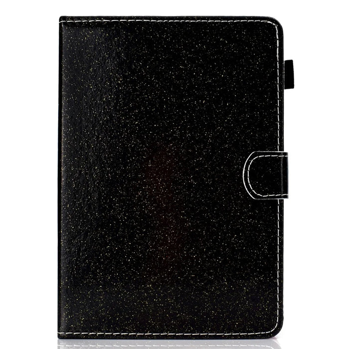 Flash Powder Tablet Case Decorated with Stitching Line Universal Leather Stand Case with Card Slots for Tablets within 10-inch - Black - 3