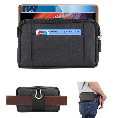 5.5-6.3 Inch Outdoor Tactical Molle Pouch Waist Pack Utility Gadget Phone Bag - Black - 1