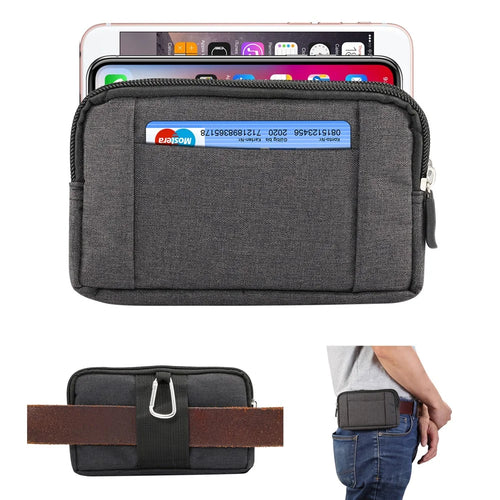 5.2 Inch Outdoor Tactical Molle Pouch Waist Pack Sports Utility Gadget Phone Bag - Black - 1