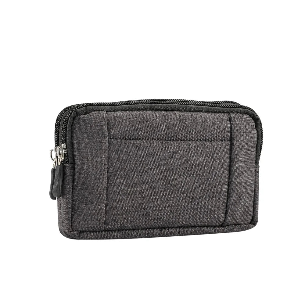 5.2 Inch Outdoor Tactical Molle Pouch Waist Pack Sports Utility Gadget Phone Bag - Black - 2