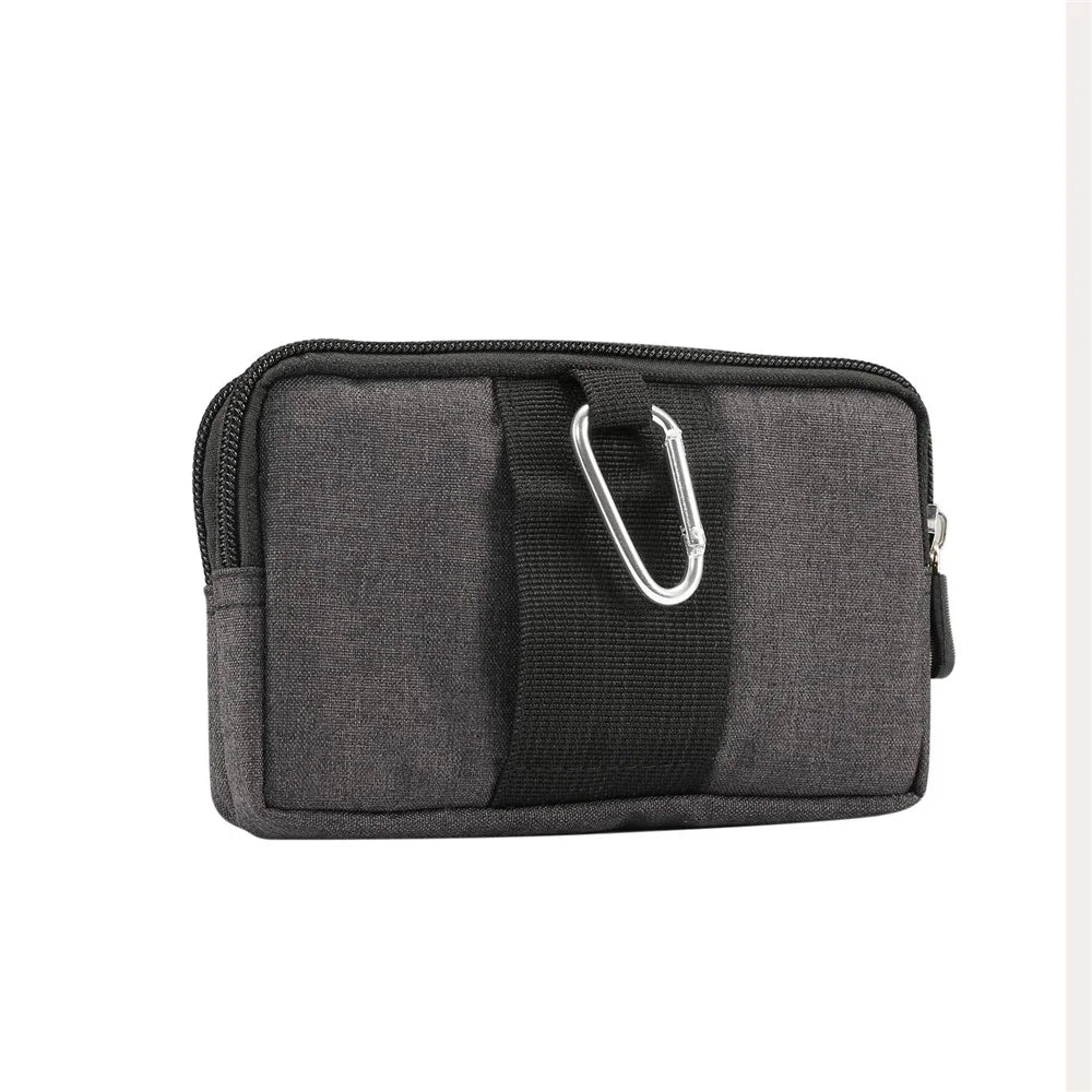 5.2 Inch Outdoor Tactical Molle Pouch Waist Pack Sports Utility Gadget Phone Bag - Black - 3