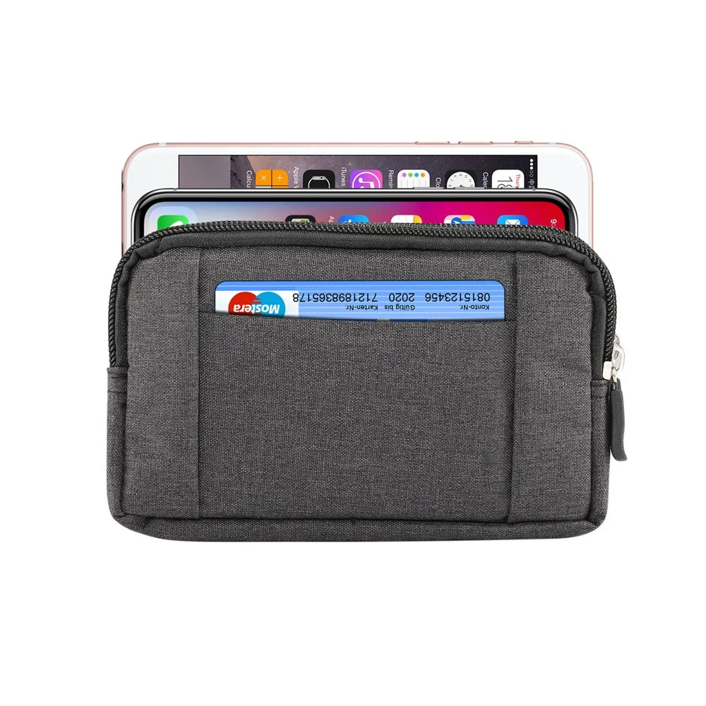 5.2 Inch Outdoor Tactical Molle Pouch Waist Pack Sports Utility Gadget Phone Bag - Black - 4