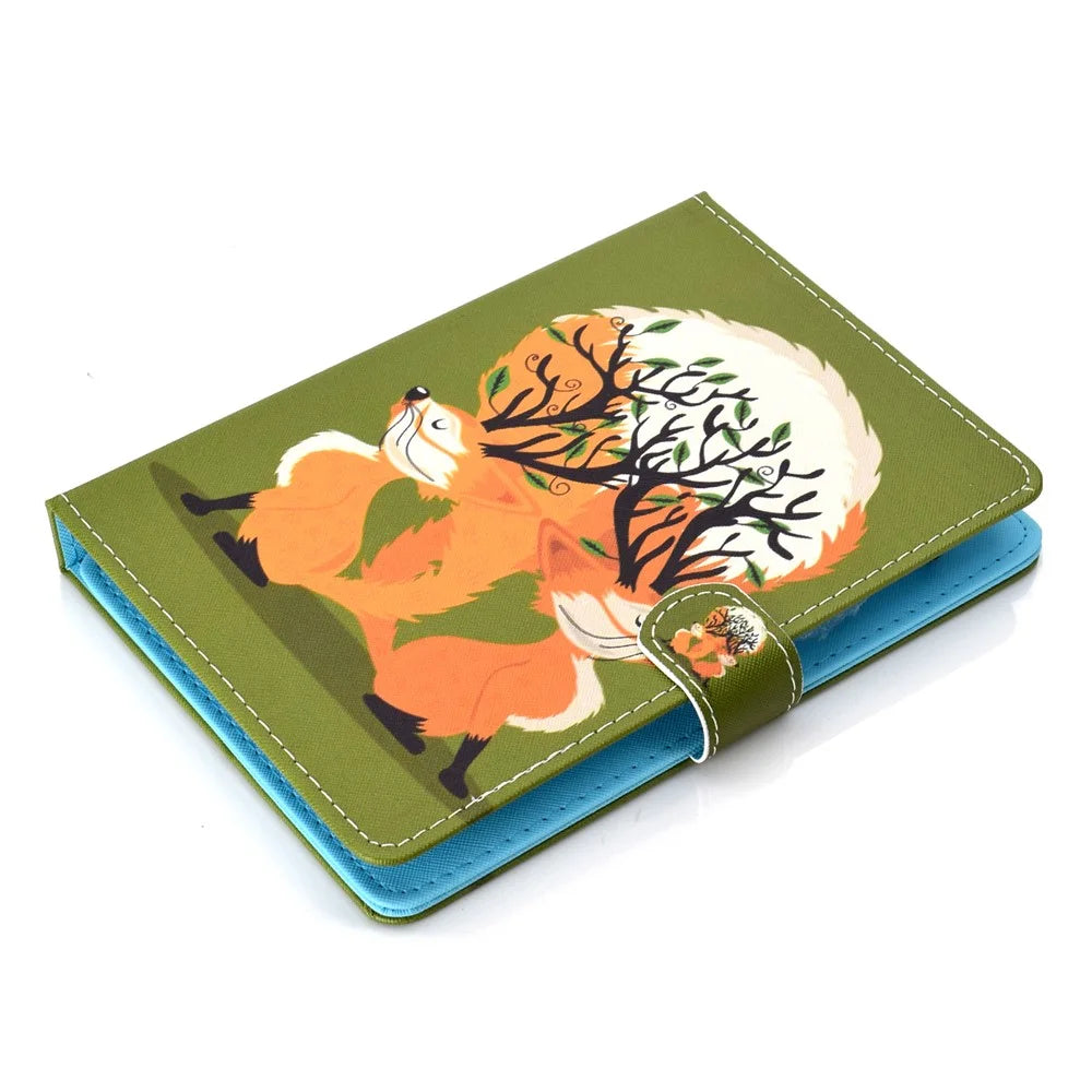 Universal 10-inch Tablet Patterned PU Leather Card Holder Case for iPad 9.7 (2018) / LG G Pad III etc - Two Lovely Fox - 5
