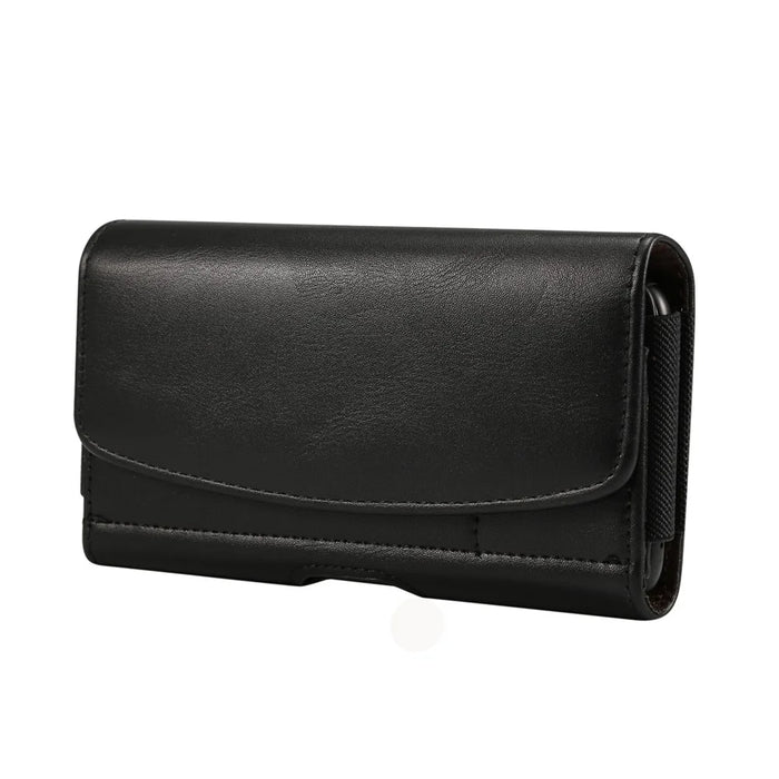 4.8 inch PU Leather Holster Pouch Case for iPhone 8, Size: 14.3 x 7.5 x 1.8cm - Black - 2