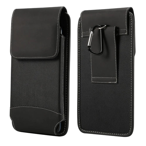 6.5 inch Universal Wear-resistant Oxford Cloth Phone Case Pouch with Belt Clip for iPhone Samsung Huawei Etc. - Black - 1