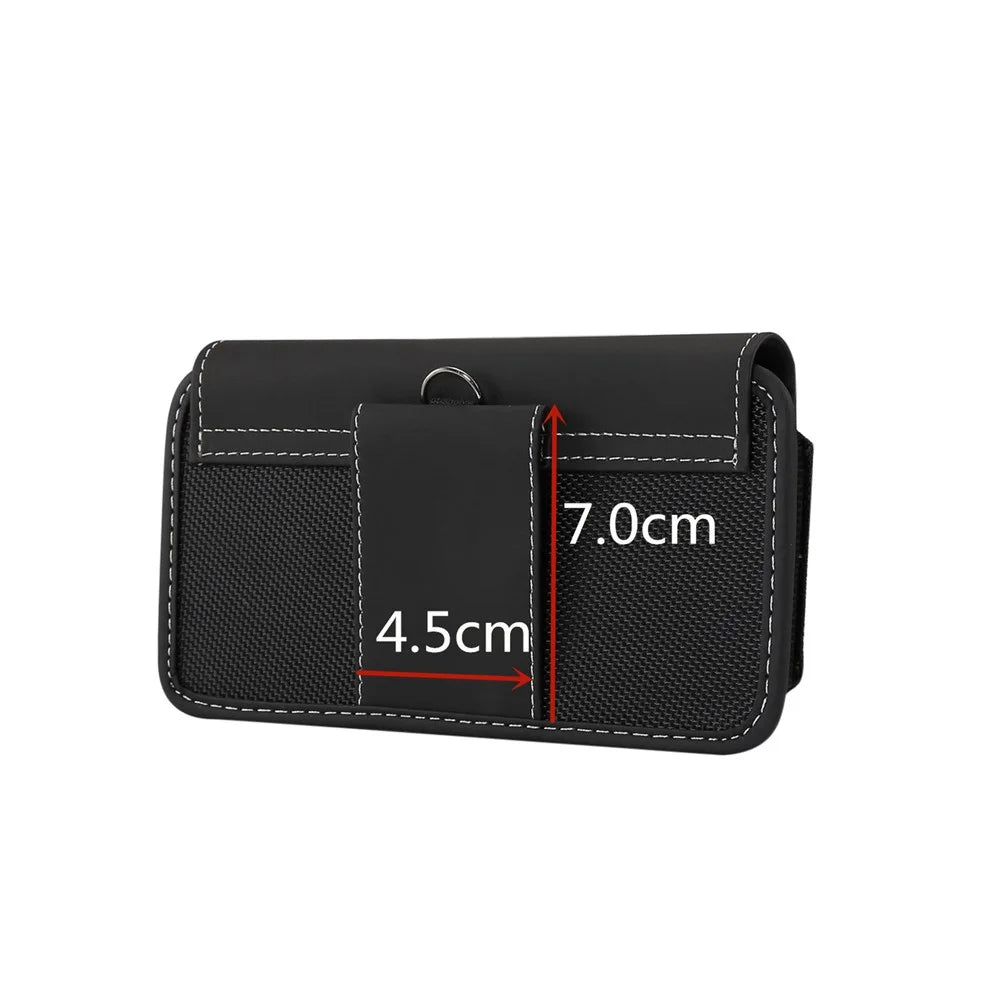 4.7-5.2 inch Universal Oxford Cloth Phone Pouch with Belt Clip for Men (Horizontal Style), Size: 15 x 7.5 x 1.8cm - 5