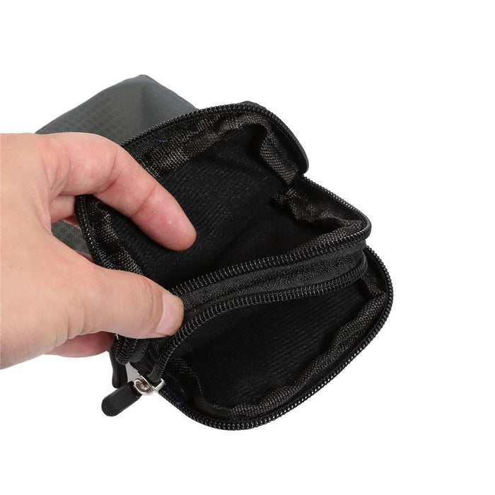Universal 6.3-6.9 inch Phone Crossbody Pouch Nylon Waist Bag with Belt Loop for Outdoor Running Camping - Dark Grey - 4