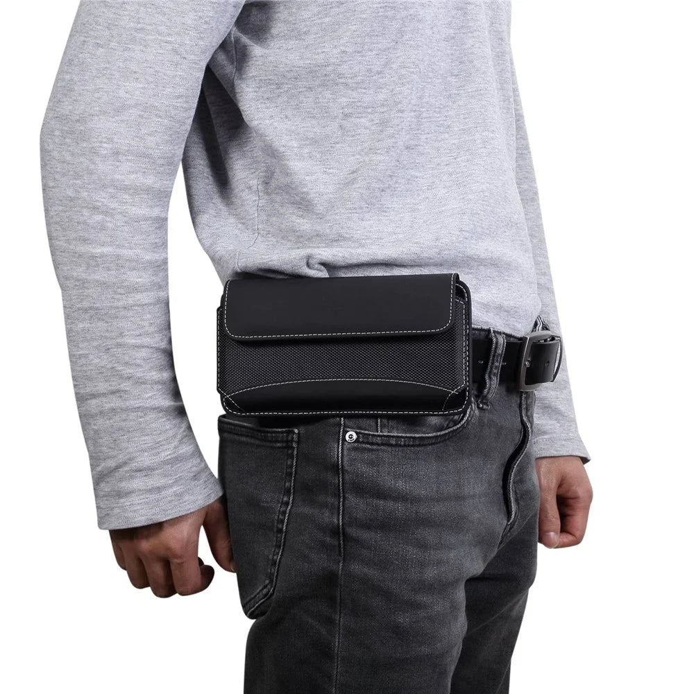 5.7-6.3 inch Oxford Cloth Universal Case Phone Pouch Bag with Belt Clip for Men (Horizontal Style), Size: 16.5 x 8.3 x 1.8cm - 2