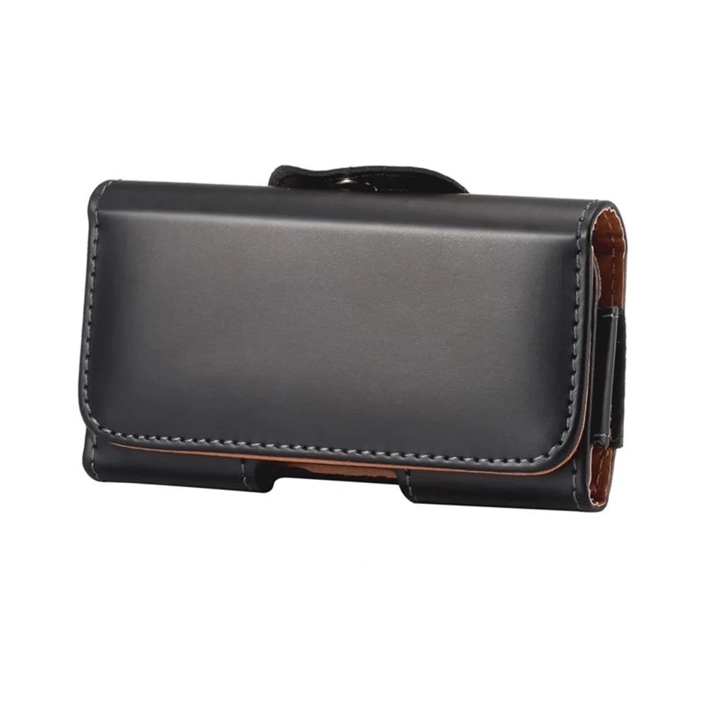6.3 inch Horizontal Universal PU Leather Phone Case Pouch Bag with Belt Clip for Men, Size: 17 x 8.2 x 1.8cm - Black - 5