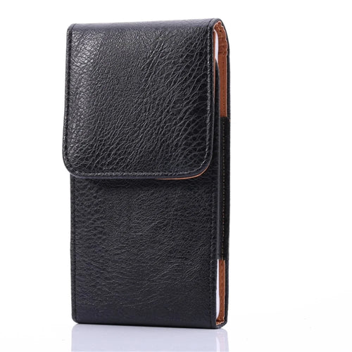 6.3 inch Universal Case Litchi Skin PU Leather Phone Pouch Case with Belt Clip for Men, Size: 16.5 x 8.3 x 1.8cm - Black - 1