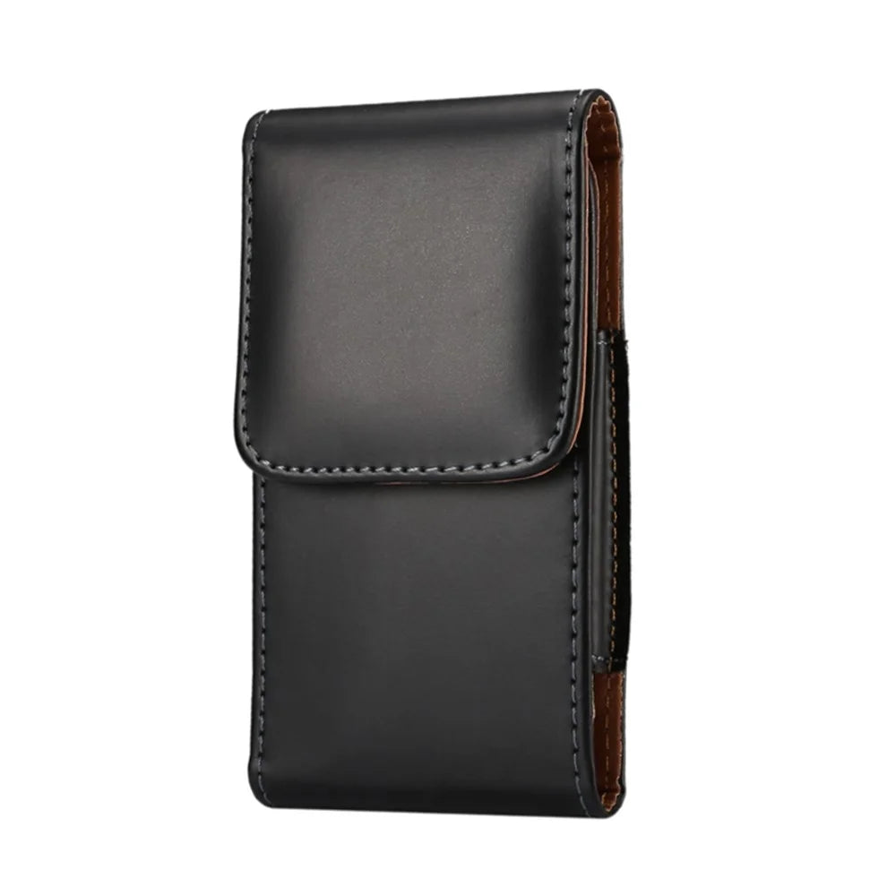 6.3 inch Universal Case PU Leather Phone Pouch Bag for Men, Size: 16.5 x 8.3 x 1.8cm - Black - 1