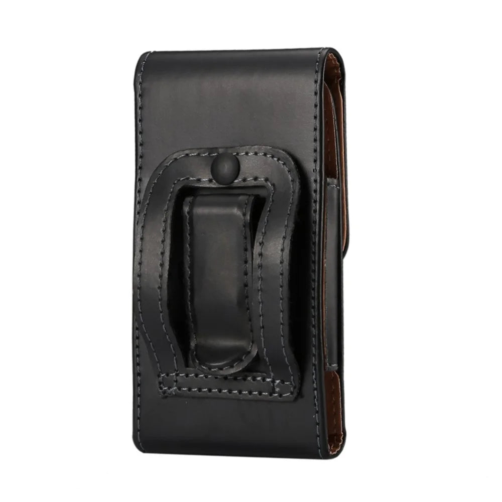 6.3 inch Universal Case PU Leather Phone Pouch Bag for Men, Size: 16.5 x 8.3 x 1.8cm - Black - 2