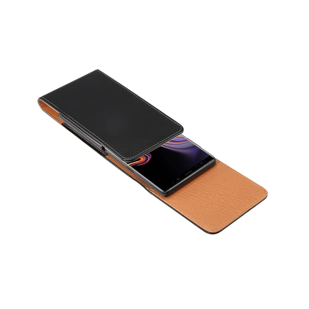 6.3 inch Universal Case PU Leather Phone Pouch Bag for Men, Size: 16.5 x 8.3 x 1.8cm - Black - 5