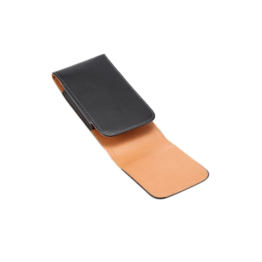 6.3 inch Universal Case PU Leather Phone Pouch Bag for Men, Size: 16.5 x 8.3 x 1.8cm - Black - 6