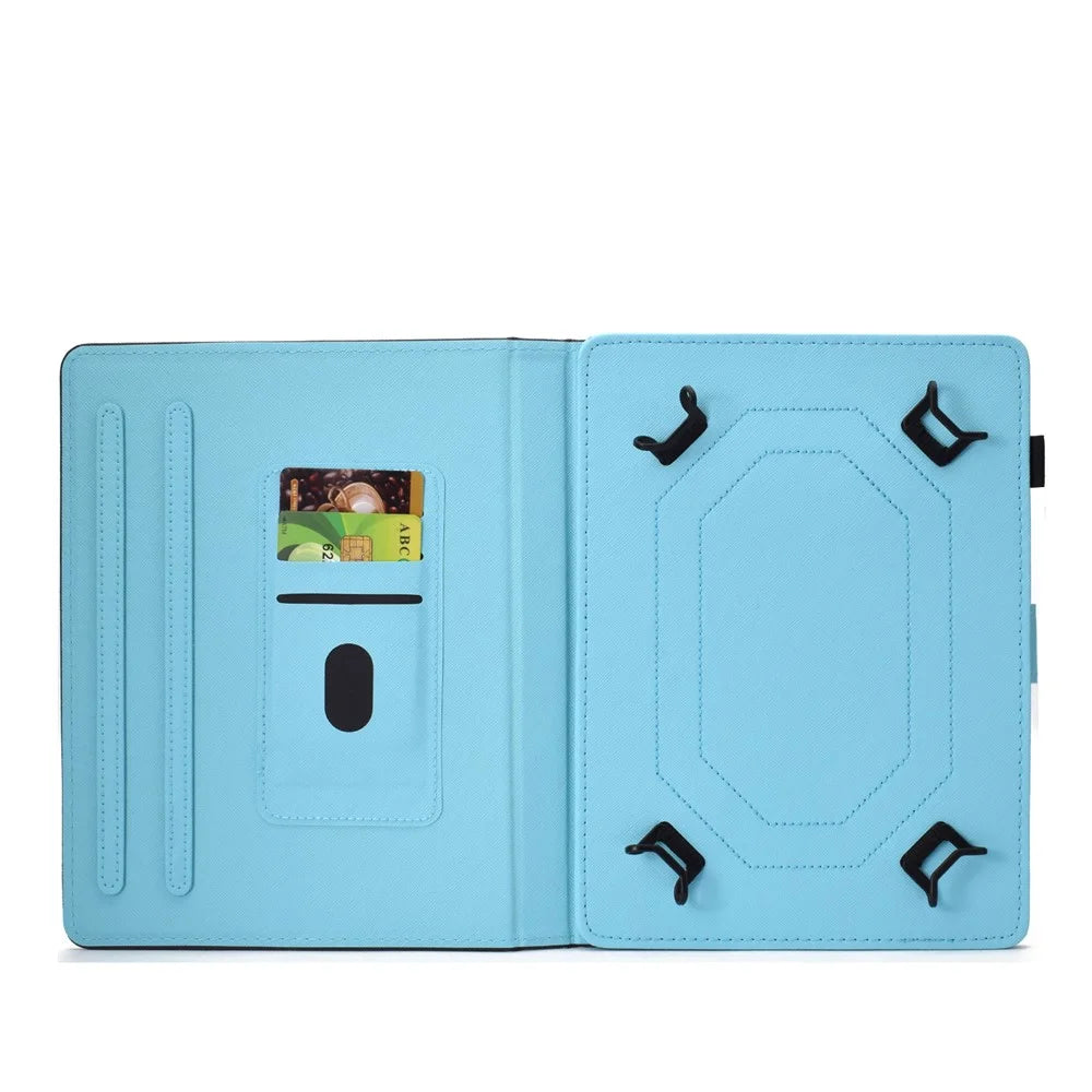 10 inch Patterned Universal PU Leather Card Holder Tablet Case Cover for iPad 9.7 (2018) / Lenovo Tab 4 10 Plus - Note - 4